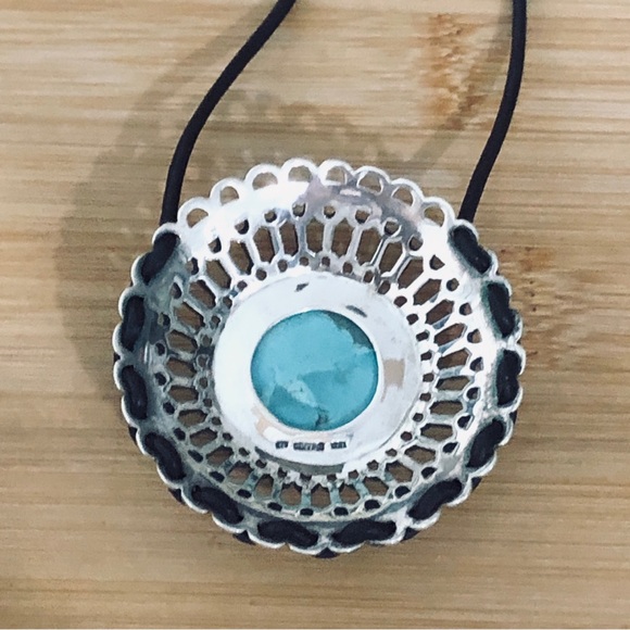 $72   Designer Estate Necklace  Turquoise  Sterling Silver  BARSE 925  THAI - Picture 5 of 7